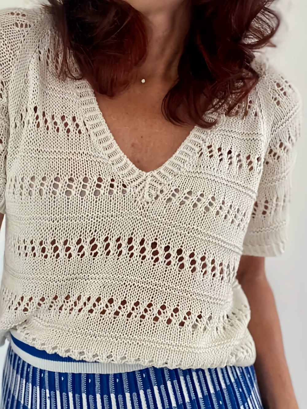 ZARA Summer New Arrival Casual Hollow Out Knit Pullover Top